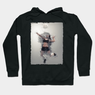 Volleyball digital art Hoodie